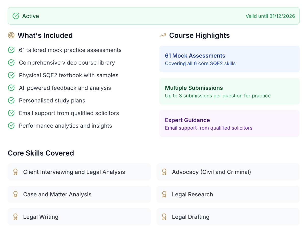 SQE2 Course Enrollment