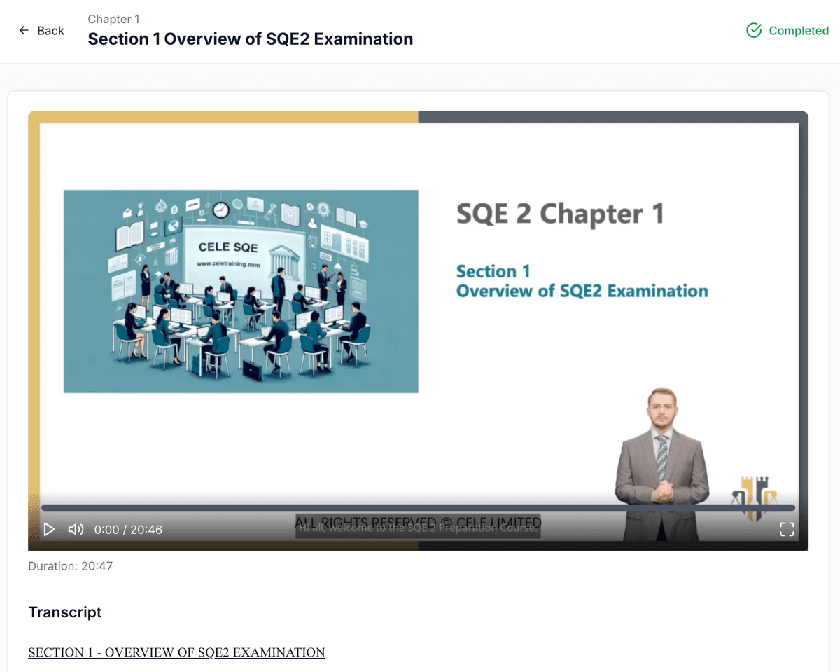 SQE2 Video Library Interface