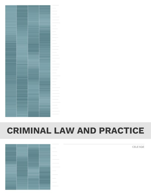Criminal Law & Practice